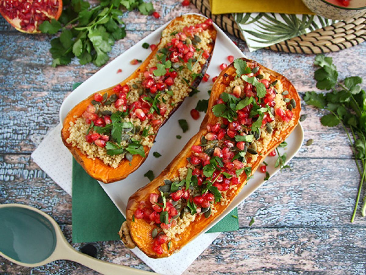 Butternut fylld med quinoa och granatäpple - foto 3