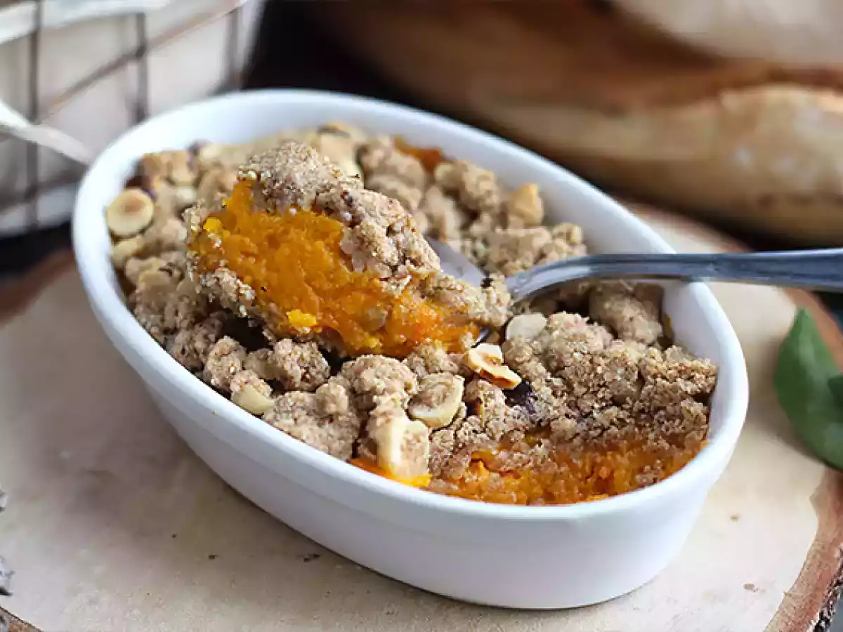 Butternutcrumble med hasselnötter - foto 4