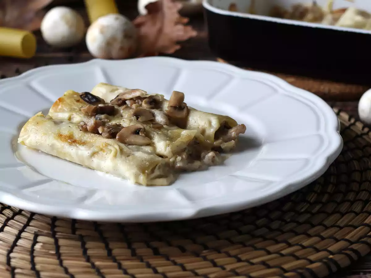 Cannelloni med svamp och korv: en rik och välsmakande huvudrätt - foto 3