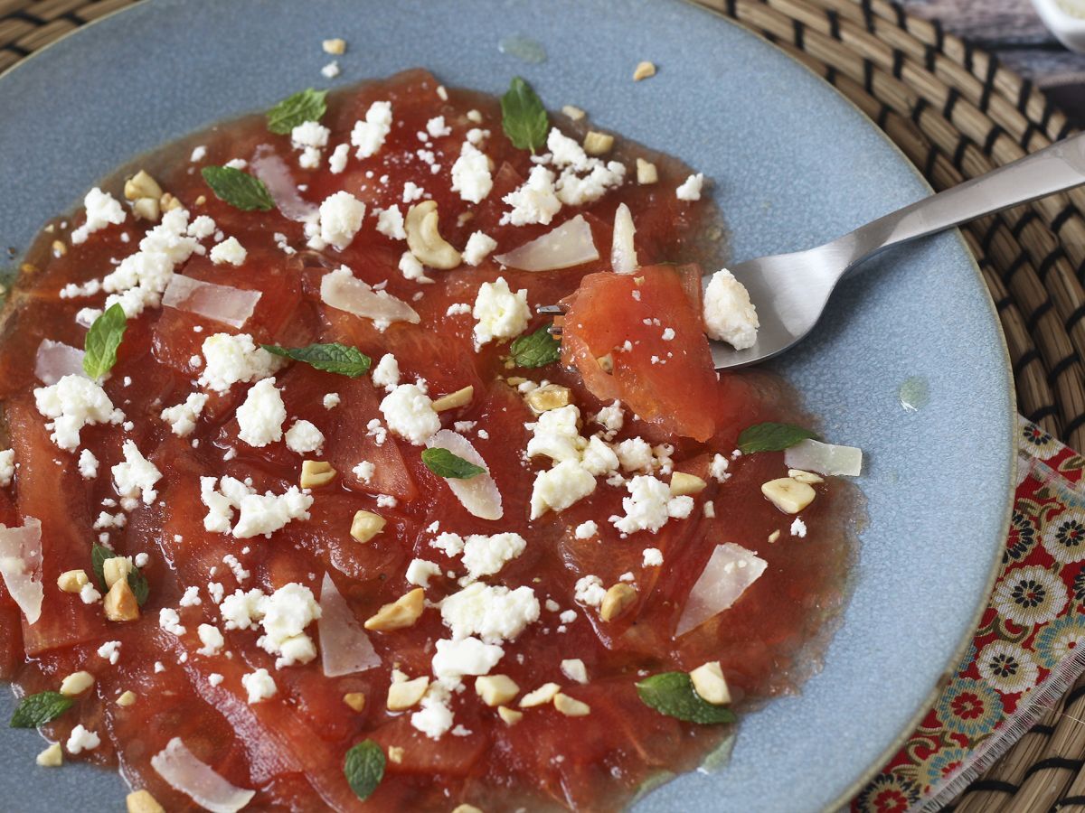 Carpaccio av vattenmelon: en uppfriskande förrätt för sommaren - foto 4
