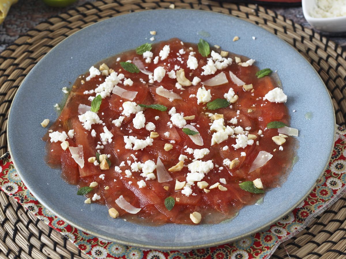 Carpaccio av vattenmelon: en uppfriskande förrätt för sommaren - foto 5
