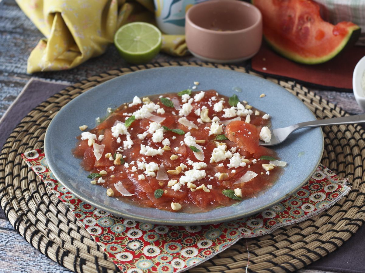 Carpaccio av vattenmelon: en uppfriskande förrätt för sommaren - foto 7