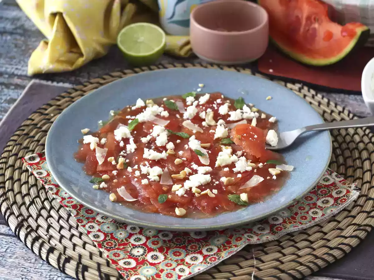 Carpaccio av vattenmelon: en uppfriskande förrätt för sommaren - foto 7