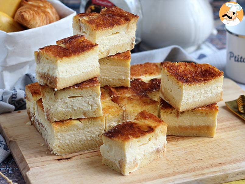 Cheesecake och franska toaststänger (cheesecake-stänger med fransk toast)