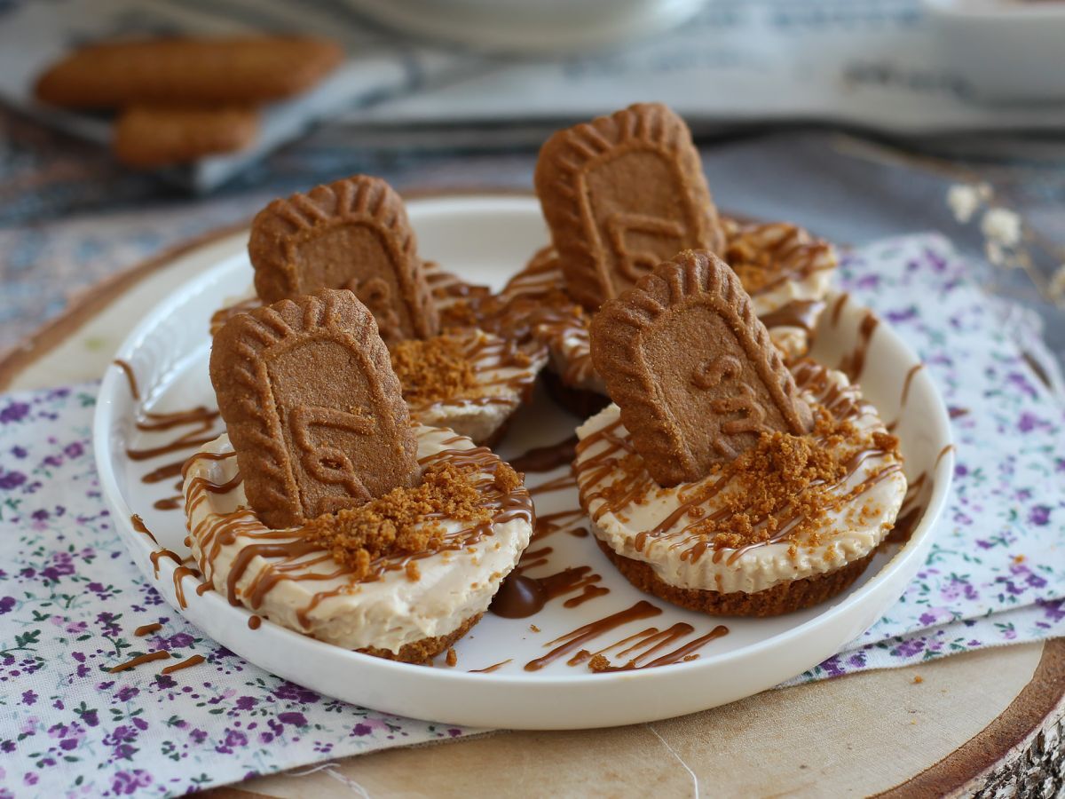 Cheesecakes utan bakning med speculoosbiskvier