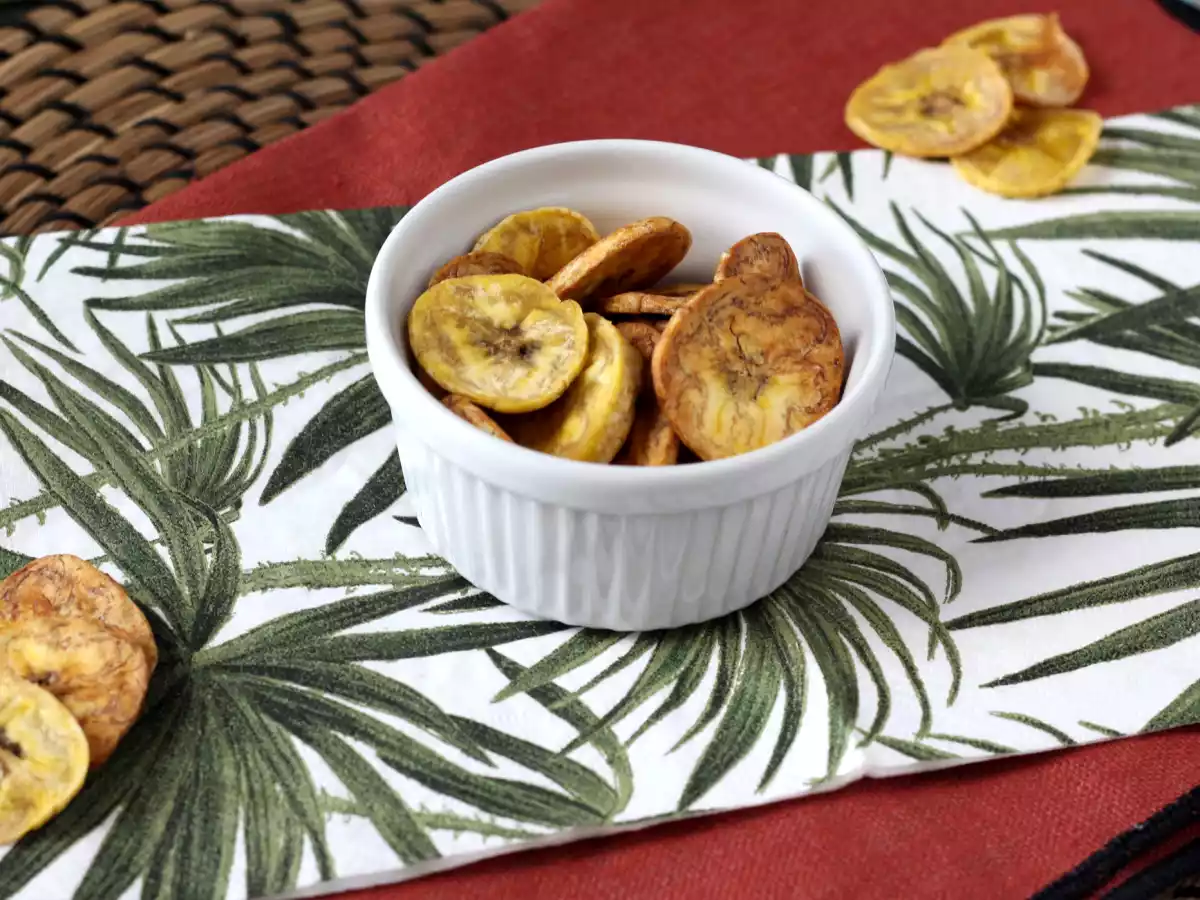 Chips de plátano macho en luftfryser