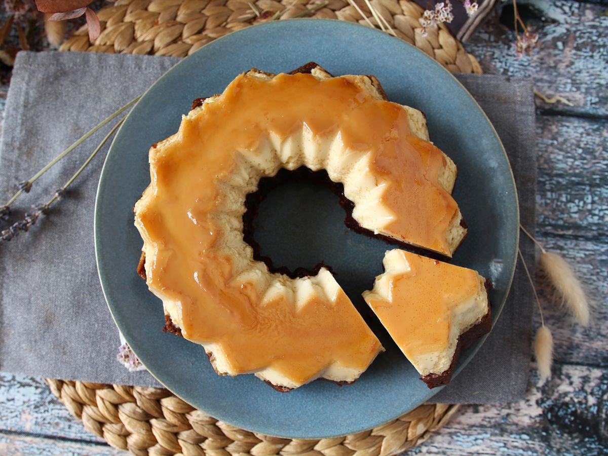 Choco flan, den perfekta kombinationen av en saftig chokladkaka och en vaniljkaramellflan - foto 5