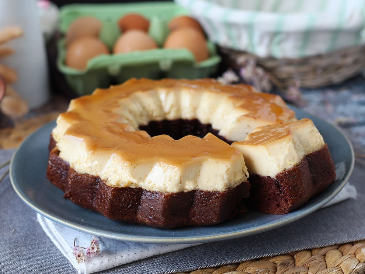 Choco flan, den perfekta kombinationen av en saftig chokladkaka och en vaniljkaramellflan - foto 7