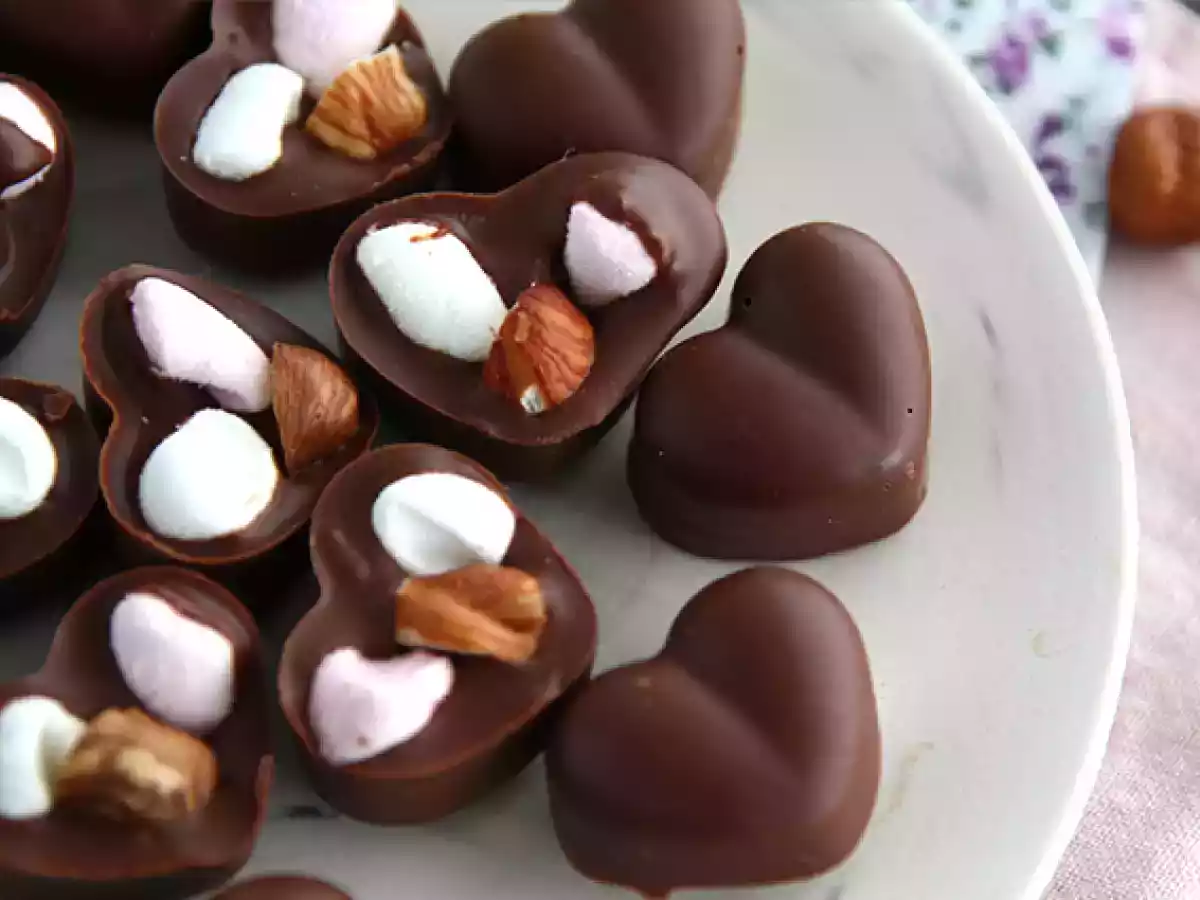 Choklad med marshmallows och hasselnötter - foto 2