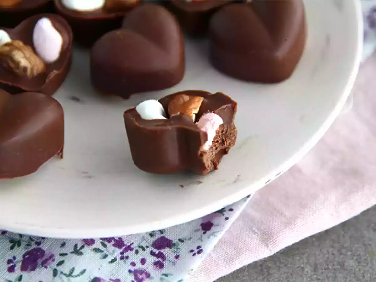 Choklad med marshmallows och hasselnötter - foto 4