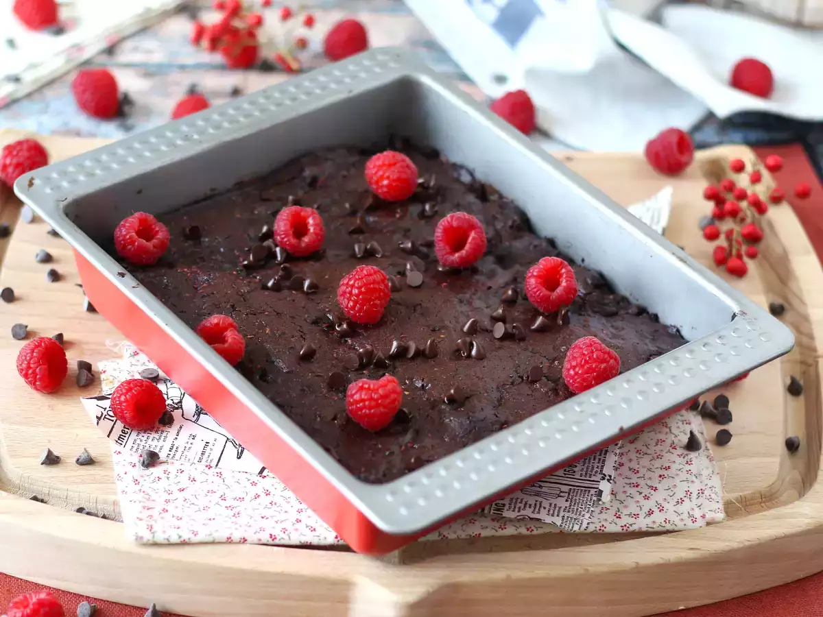 Choklad- och hallonbrownie, ren njutning! - foto 4