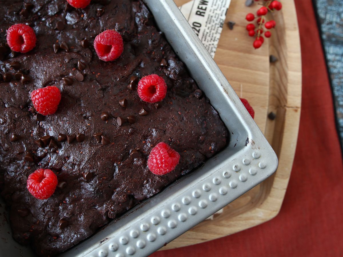 Choklad- och hallonbrownie, ren njutning! - foto 8