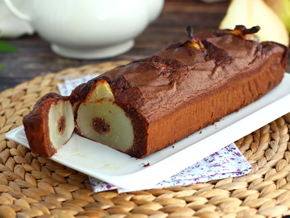 Choklad- och päronkaka