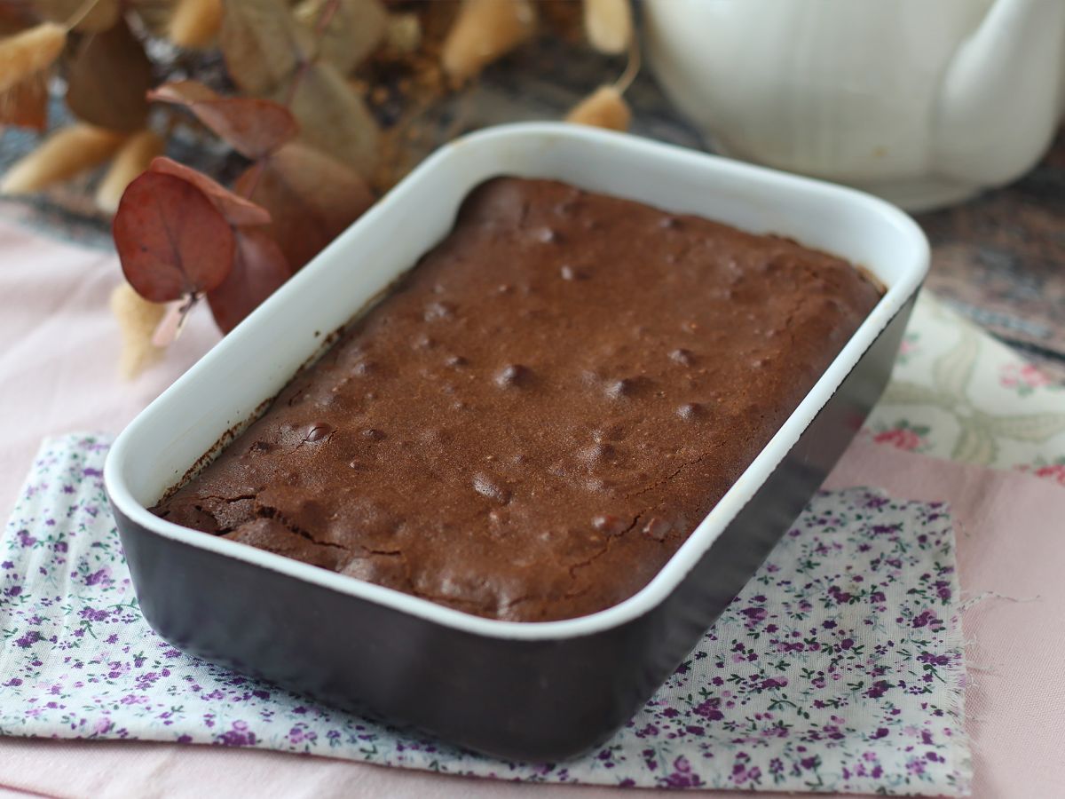 Choklad- och valnötsbrownie i luftfritösen - foto 6