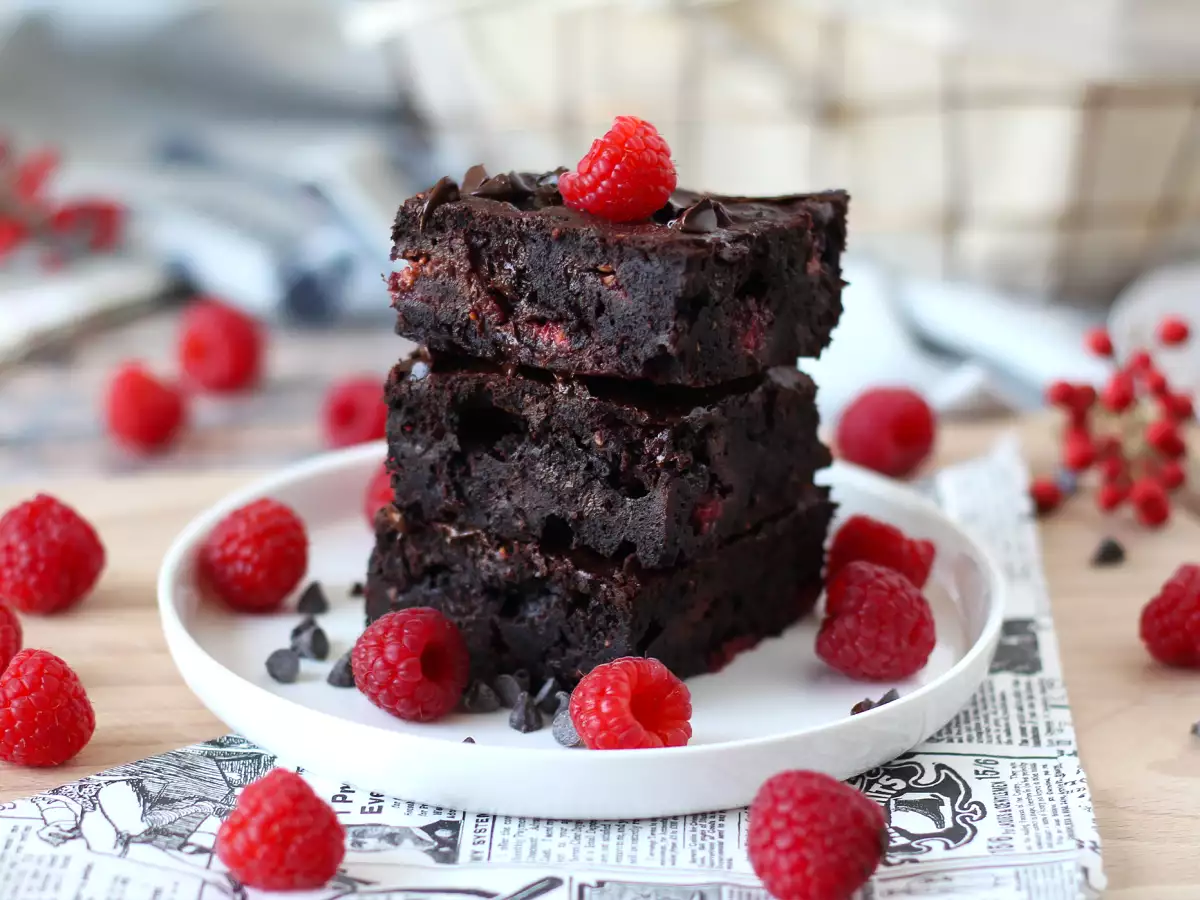 Chokladbrownie med hallon – ren njutning!