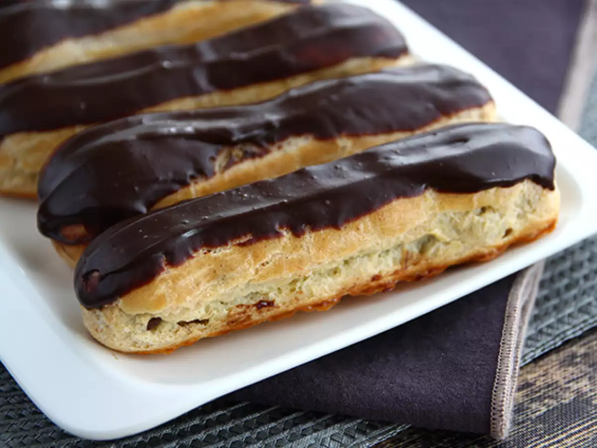 Chokladéclairer – steg för steg