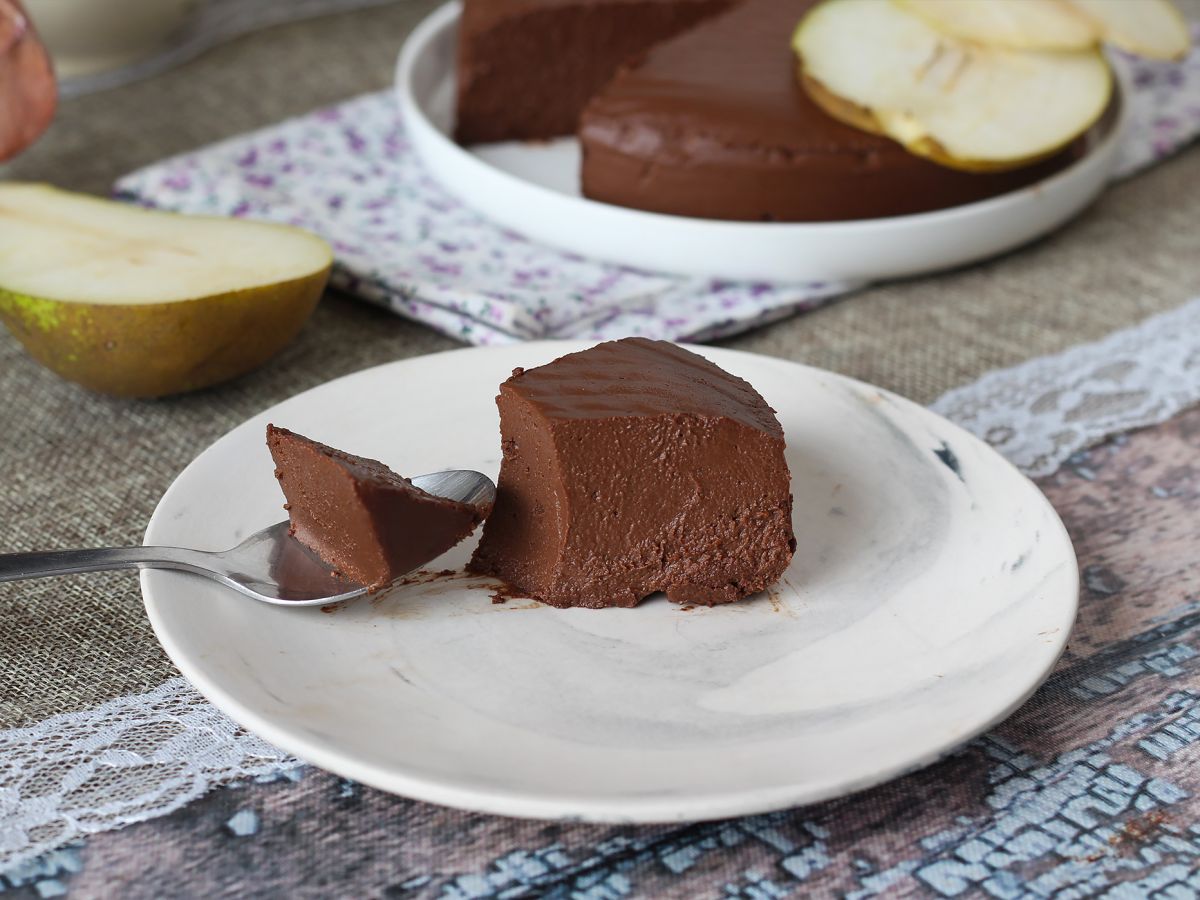 Chokladpäronfudge, en superenkel dessert att göra med bara 2 ingredienser! - foto 3