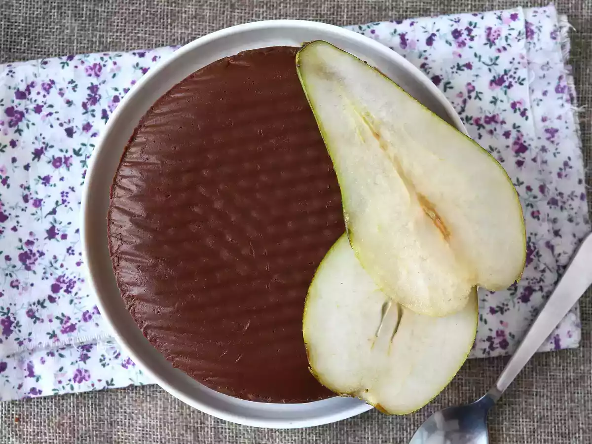 Chokladpäronfudge, en superenkel dessert att göra med bara 2 ingredienser! - foto 4