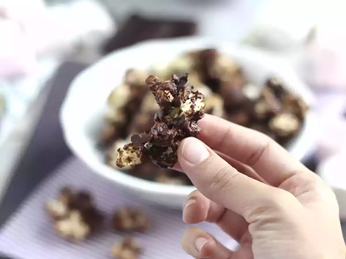 Chokladpopcorn med marshmallow - foto 3