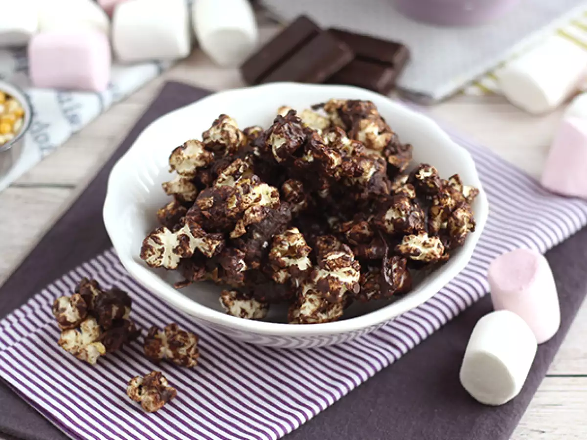 Chokladpopcorn med marshmallows - foto 2