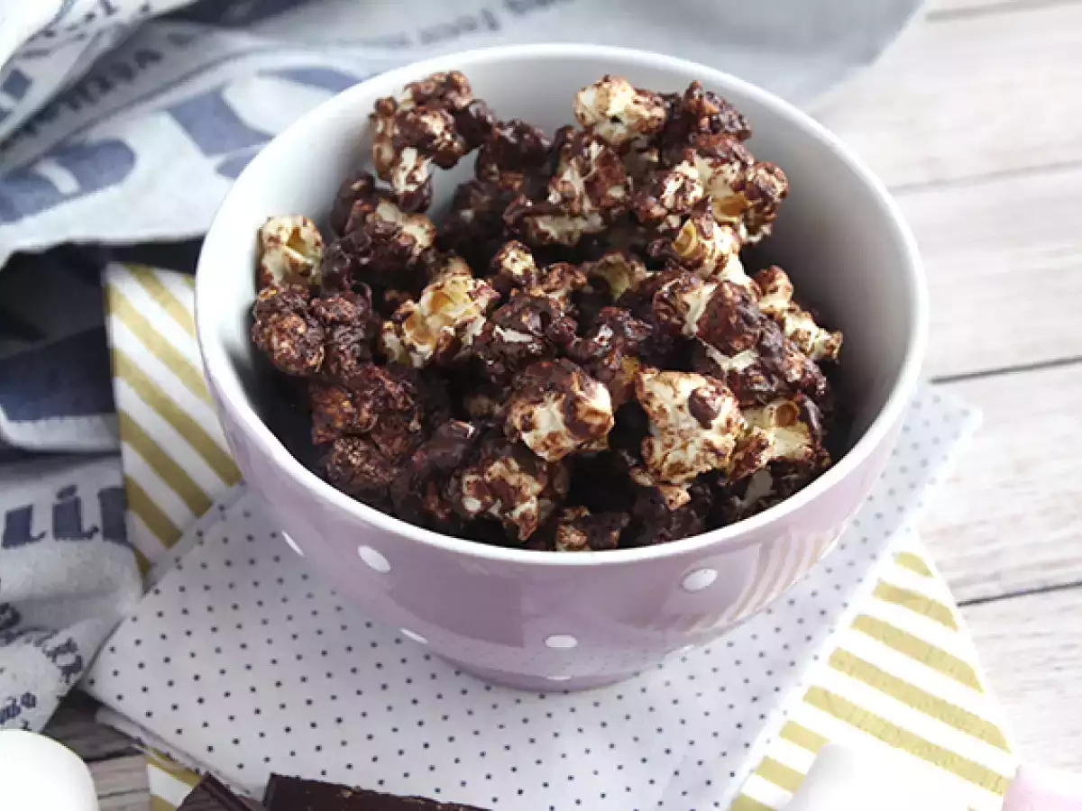 Chokladpopcorn med marshmallows - foto 5