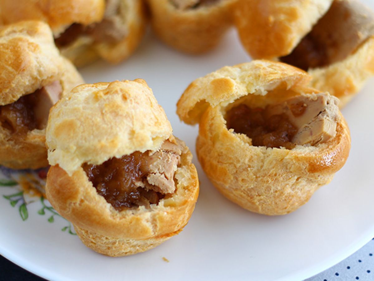 Choux med foie gras och konfiterad lök - foto 2