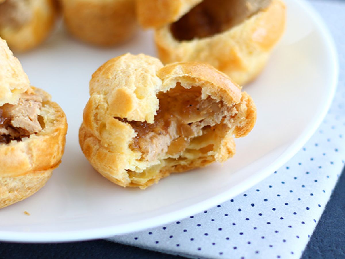 Choux med foie gras och konfiterad lök - foto 4