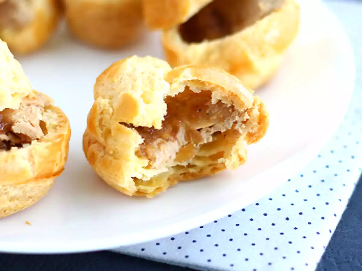 Choux med foie gras och konfiterad lök - foto 4