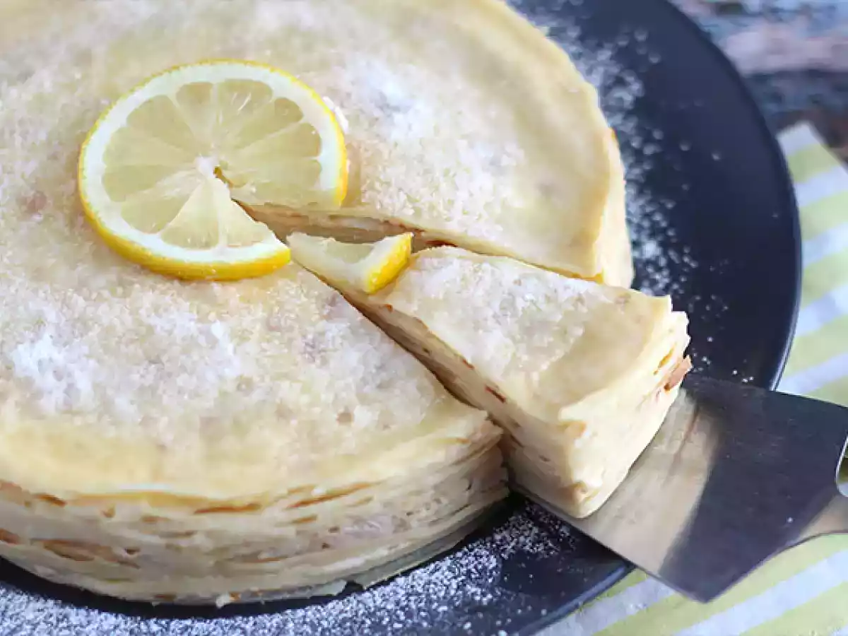 Citronpannkakstårta