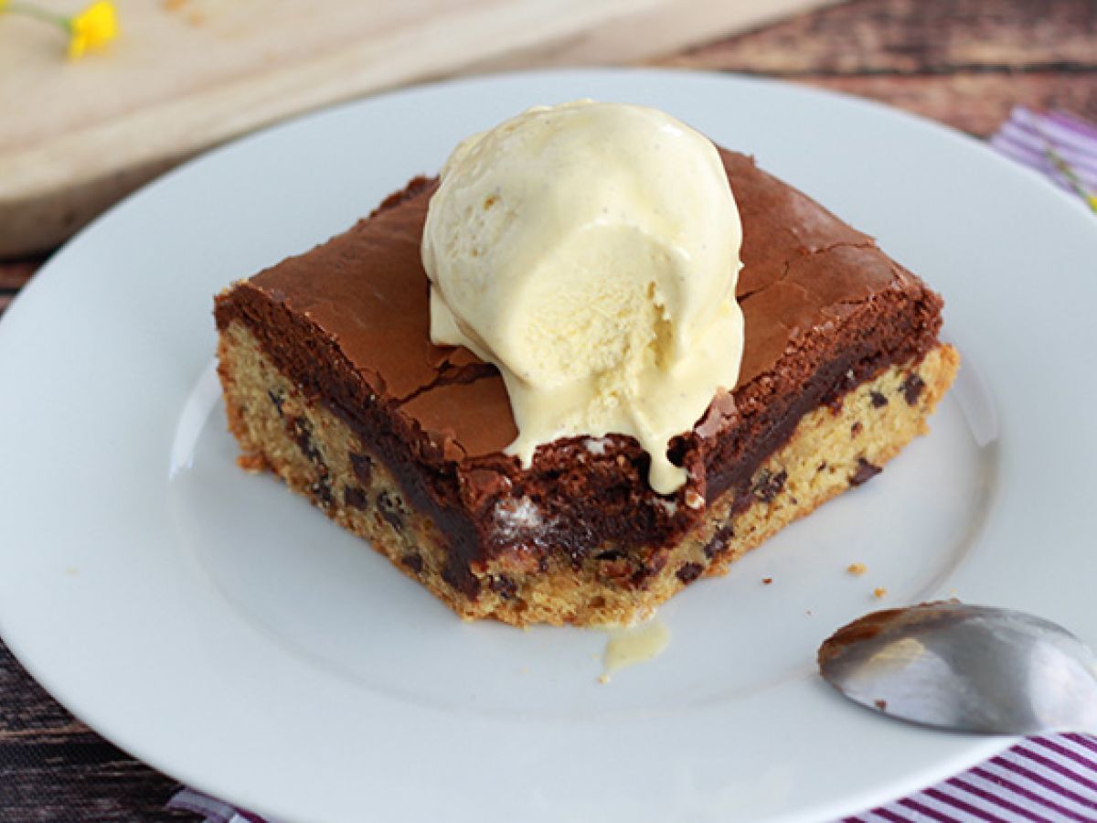 Cookie- och brownietårta perfekt för ett mellanmål! - foto 3