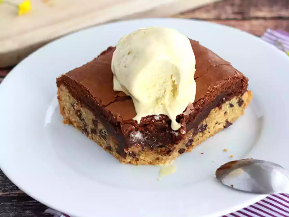 Cookie- och brownietårta perfekt för ett mellanmål! - foto 3