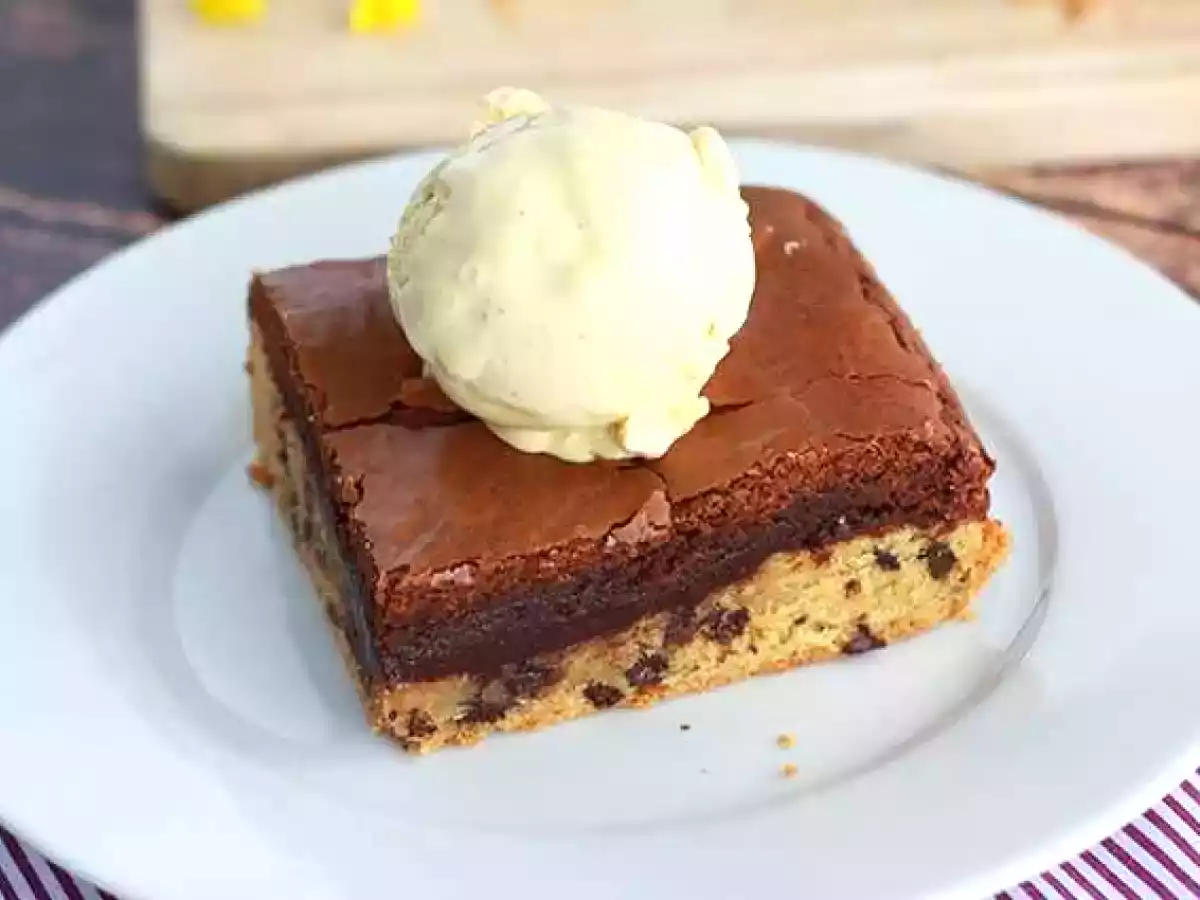 Cookie- och brownietårta perfekt för ett mellanmål! - foto 4