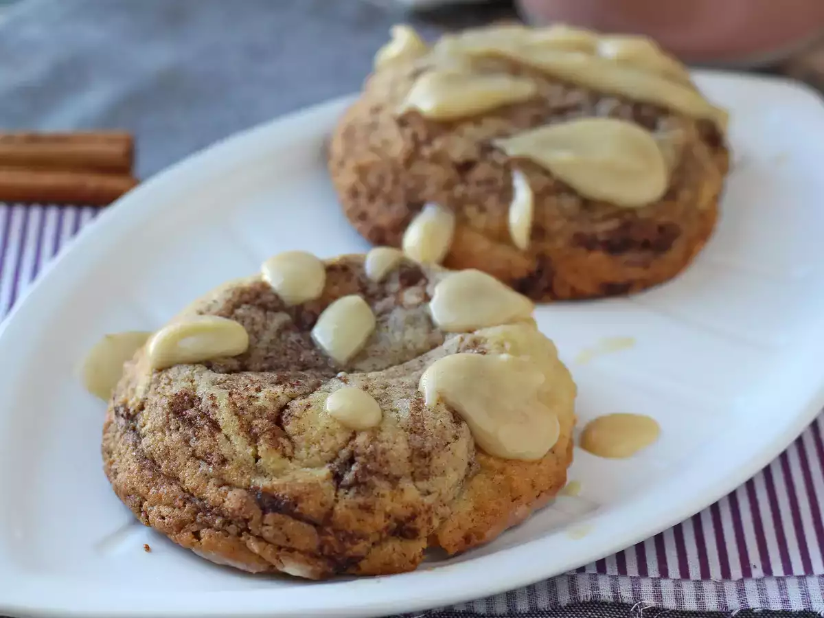 Cookies med smak av kanelbullar – mjuka och krispiga - foto 2
