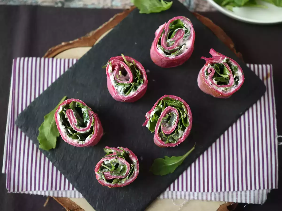 Crêperullar med rödbeta, ricotta och ruccola - foto 6