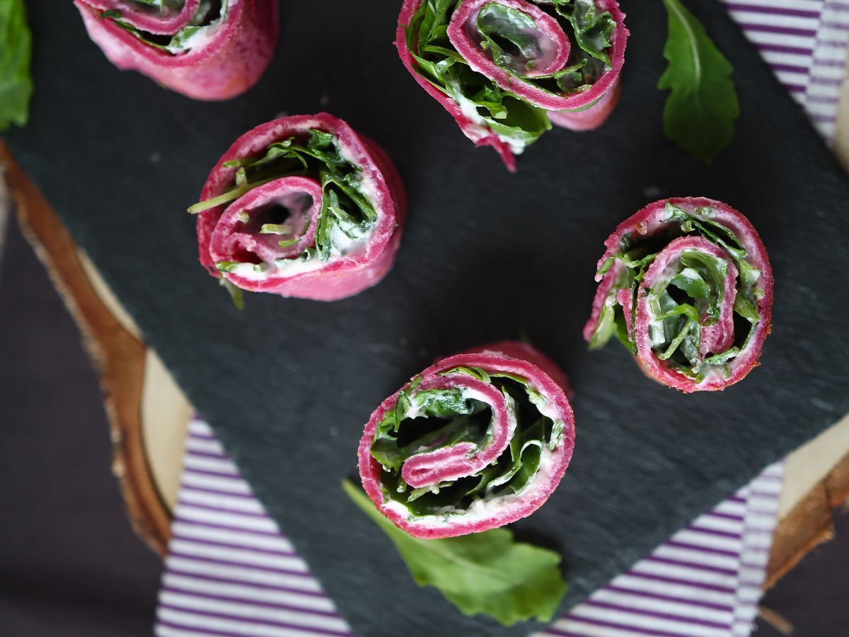 Crepesrullar med rödbetor, ricotta och ruccola - foto 5