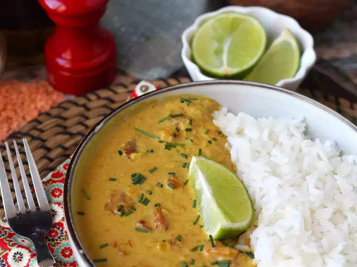 Curry med röda linser och kokosmjölk: ett enkelt och krämigt recept - foto 2