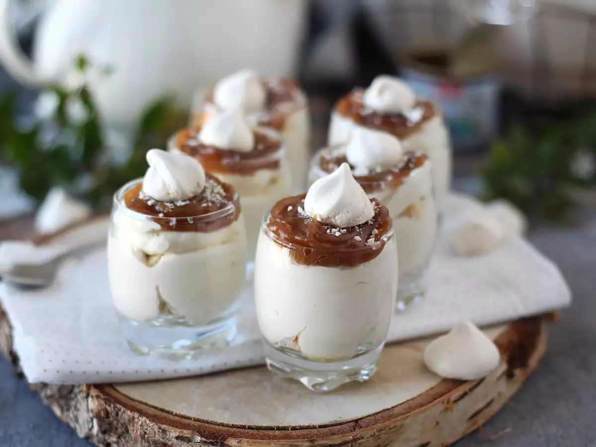 Dessert i Mont Blanc-stil i glas med kastanjekräm - foto 2