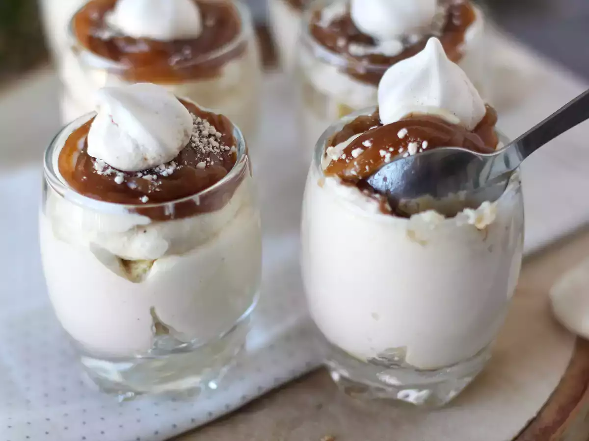 Dessert i Mont Blanc-stil i glas med kastanjekräm - foto 3