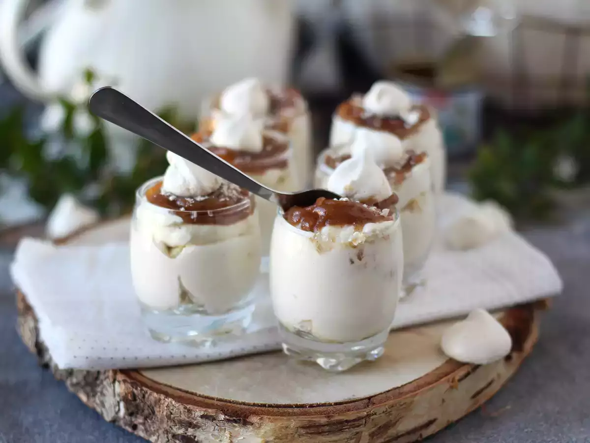 Dessert i Mont Blanc-stil i glas med kastanjekräm - foto 4
