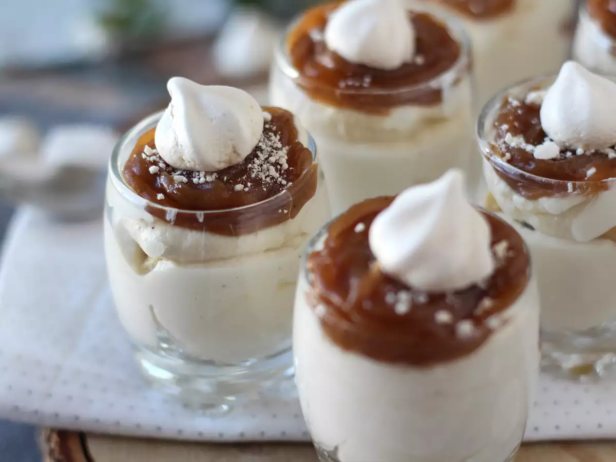 Dessert i Mont Blanc-stil i glas med kastanjekräm - foto 7