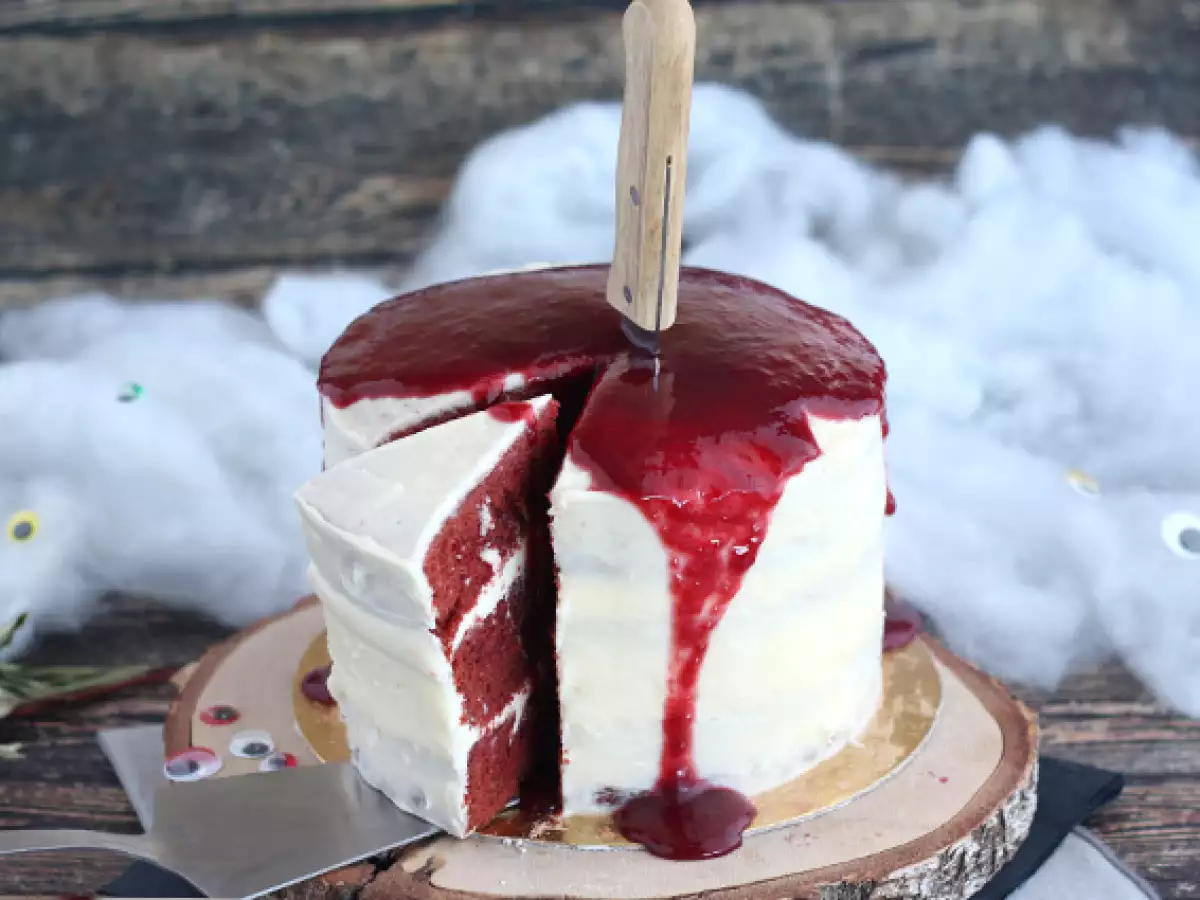 En speciell Red Velvet-tårta till Halloween!