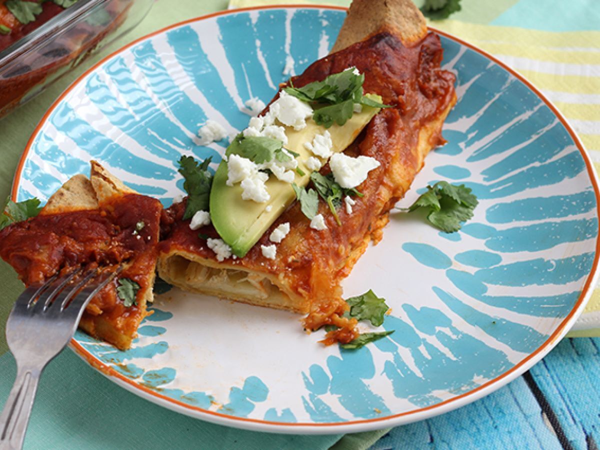 Enchiladas med kyckling och chilisås - foto 4