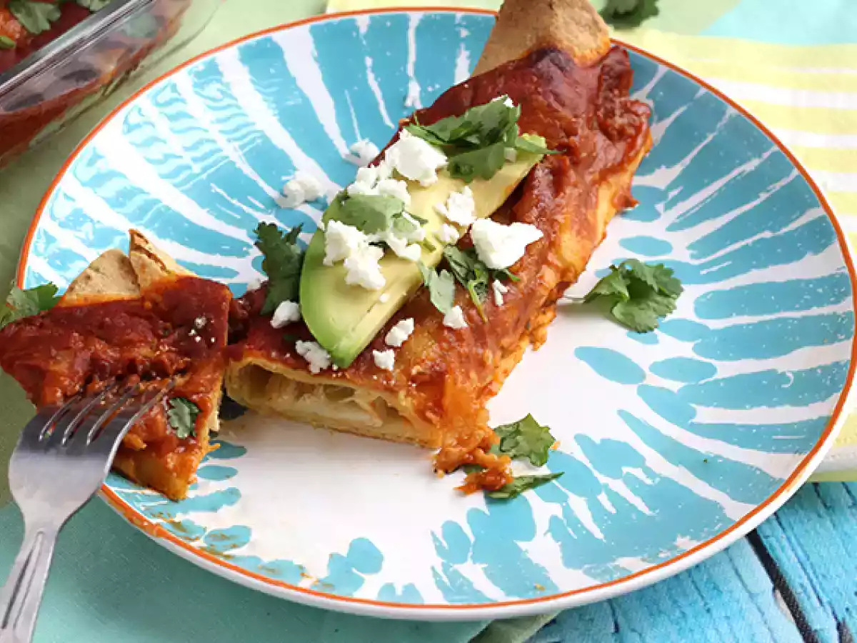 Enchiladas med kyckling och chilisås - foto 4