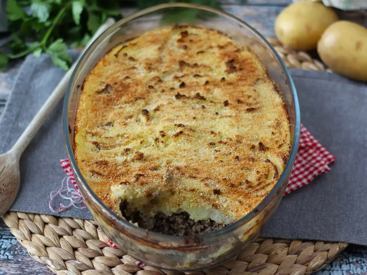 Enkel fransk köttfärsgratäng med potatismos - foto 2
