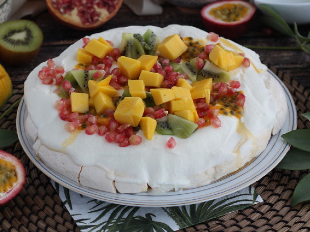 Enkel pavlova med exotiska frukter - foto 3