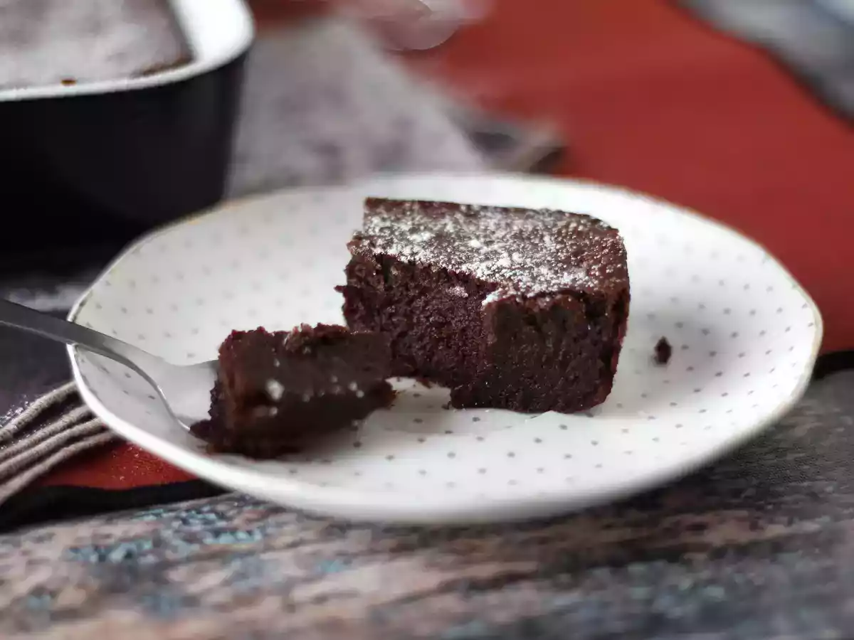 EXTRA FONDANT choklad- och kastanjegräddtårta med bara 4 ingredienser - foto 5