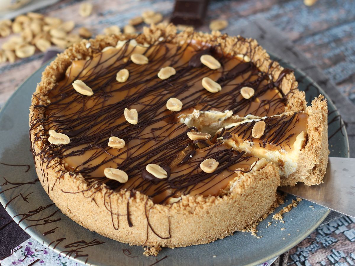Extra god cheesecake i Snickers-stil - foto 3