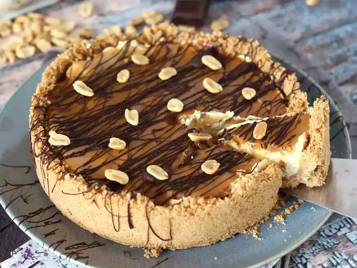 Extra god cheesecake i Snickers-stil - foto 3