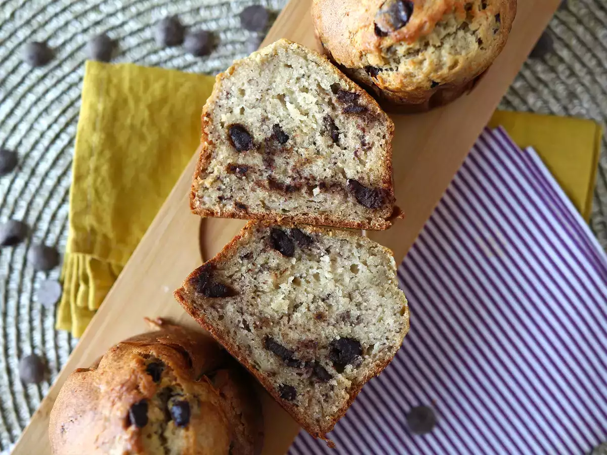 Extra gourmetmuffins med banan och chokladbitar - foto 4