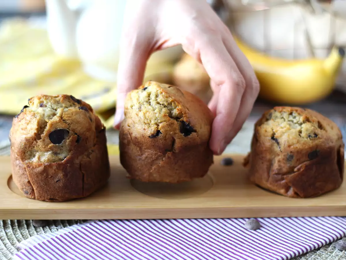 Extra gourmetmuffins med banan och chokladbitar - foto 7